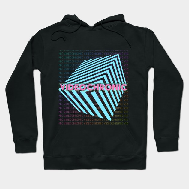 VIDEOCHRONIC Neon Retro Logo Hoodie by Videodrew